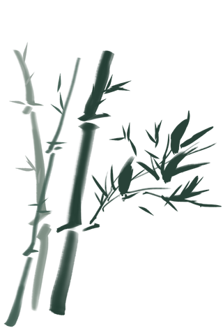 竹子水墨画中国风国画墨水书法竹子画