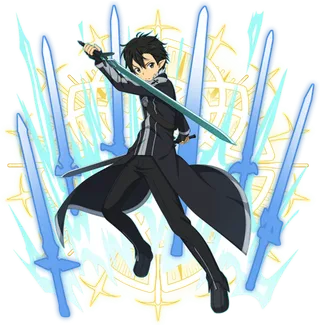 男生剑客素材光芒卡通