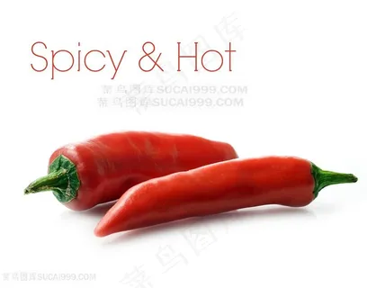 新鲜红辣椒食材