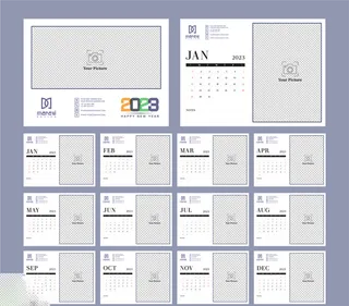 2023日历 2023年挂历 兔年日历 