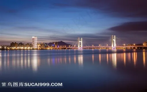 中国*成都大桥夜景高清素材