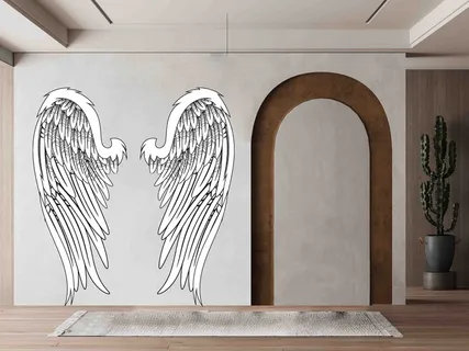 翅膀背景墙 