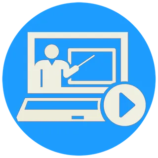 蓝色 网课图标卡通少儿兴趣班