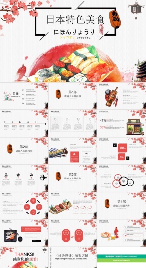 日本旅游风景介绍PPT模板ppt模版预览图