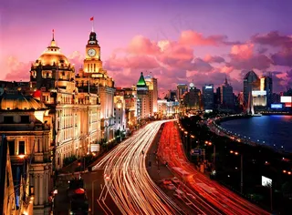 上海海关大楼夜景风景图片