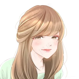 小清新手绘漫画美女图片