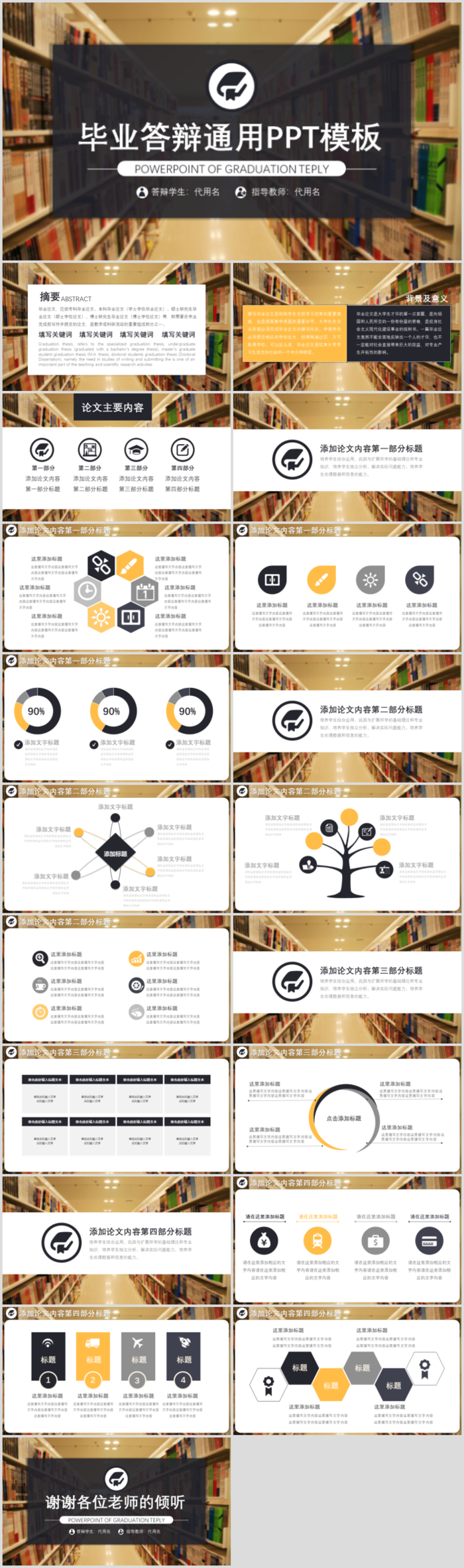 毕业答辨设计ppt通用模板