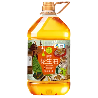 中粮初萃花生油4升超市商品白底图免抠实物摄影png格式图片透明底