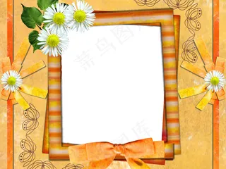 黄色底纹相框图片下载