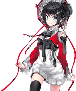 女孩纱帽卡通素材