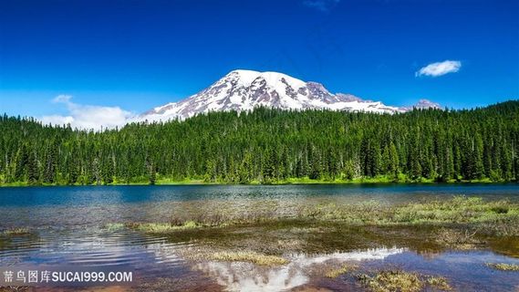 雪山湖畔美景壁纸