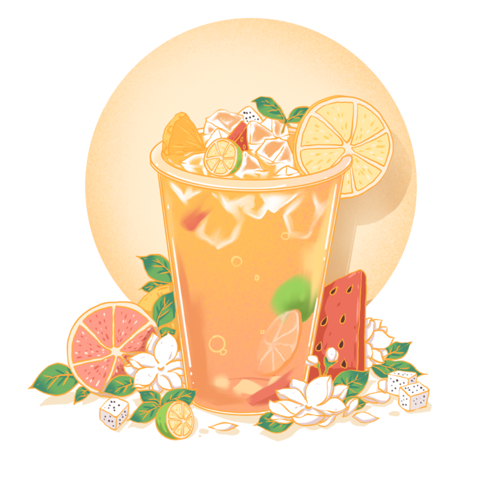 夏日冰饮免扣素材
