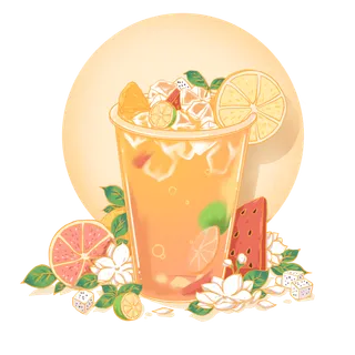 夏日冰饮免扣素材