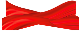 红色飘带免扣素材