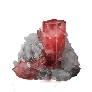 晶石红色矿石免抠图
