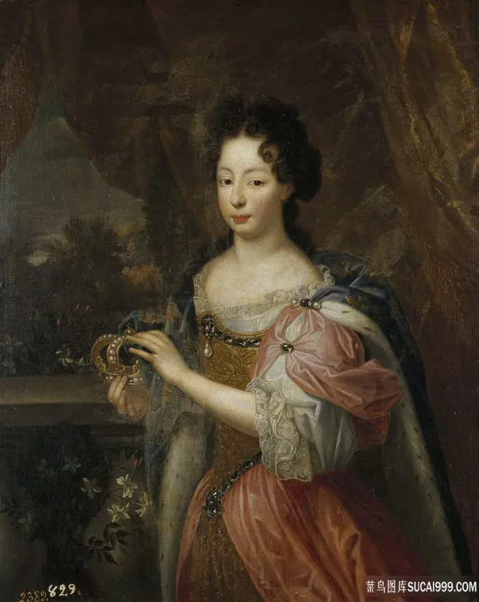 女士肖像艺术装饰画油画图片