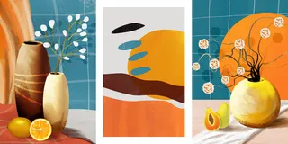 轻奢静物三联画