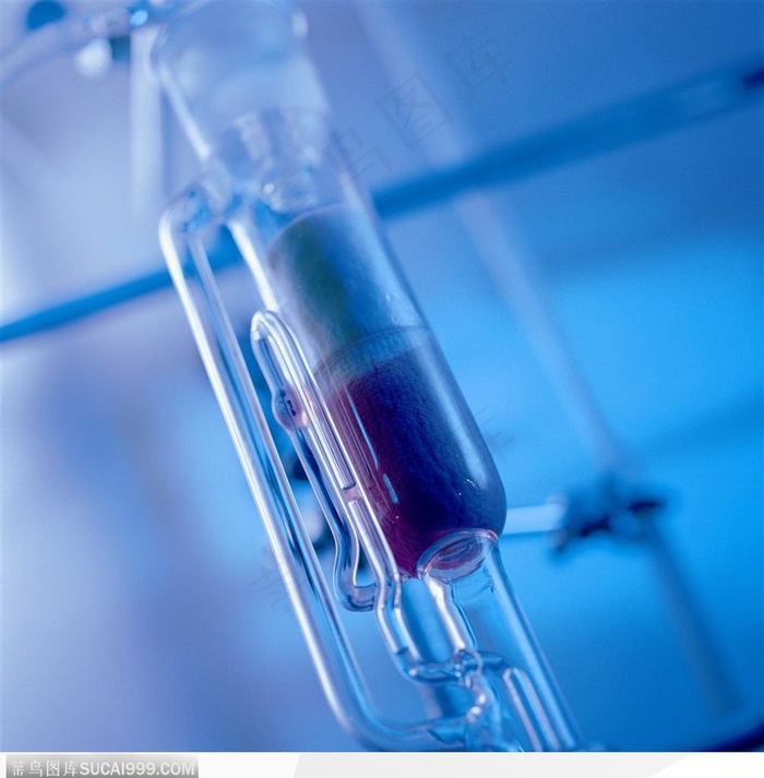 实验室设备-蓝色的导管