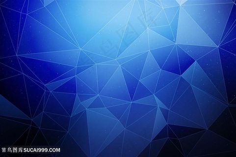 深蓝色简约低面几何多边形高清