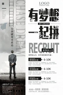 市场部经理招聘海报psd模板