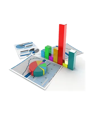 立体扇形图数据折线条对比少儿兴趣班