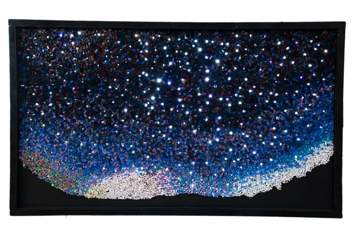蓝色星空卡通简笔