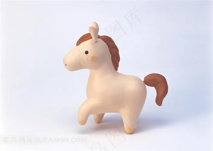 精美陶瓷马工艺品素材