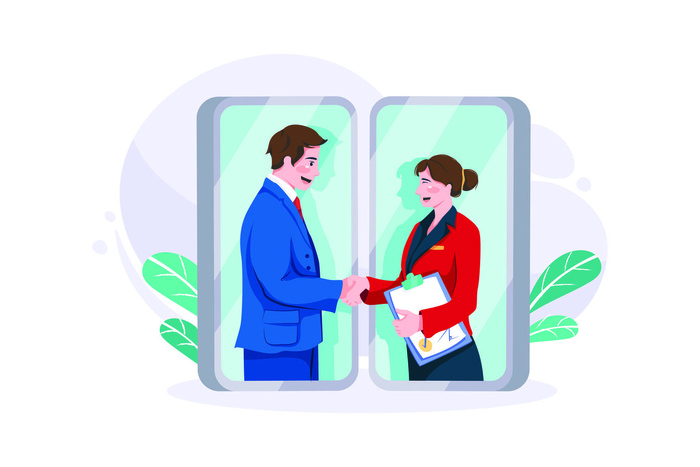 扁平化人物场景办公互联网等距ai矢量设计网页海报UI素材插画