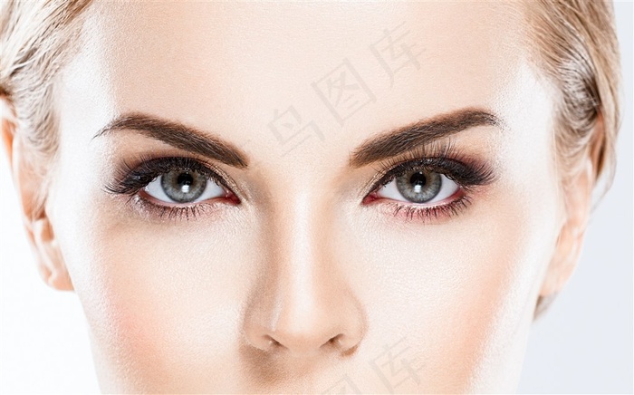 美女人物明亮双眸特写摄影