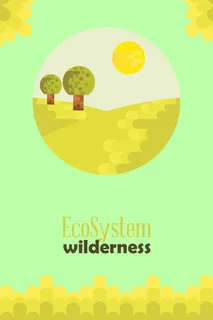 自然风景动物植物扁平矢量插画 自然风景动物植物扁平矢量插画