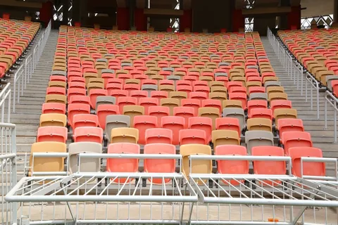 体育场多色椅子图片