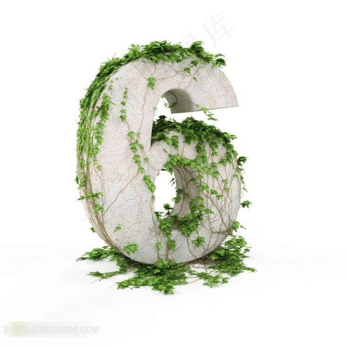 3D数字6设计素材