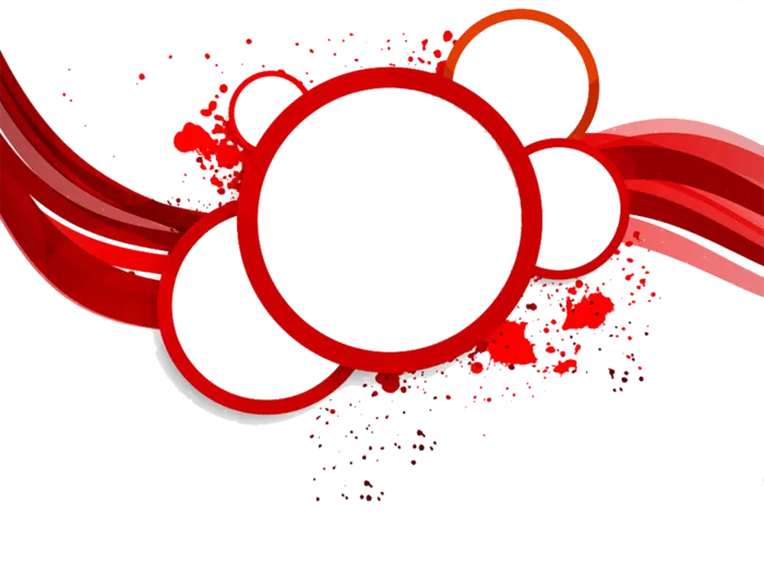 红色丝带圆形框