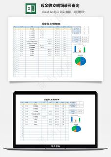 现金收支明细表可查询