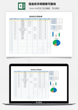 现金收支明细表可查询