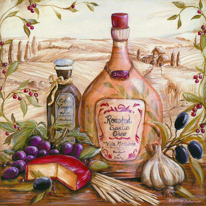 水果静物花瓶插画