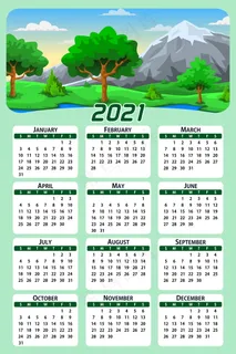 2021年年历图片 2021年年历图片