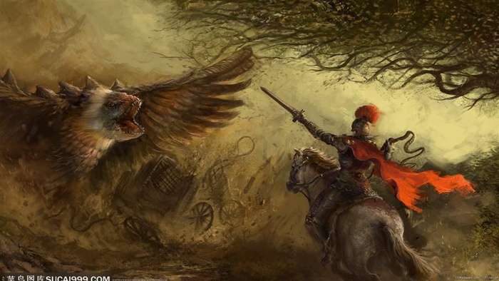 历史狮鹫恶斗骑士