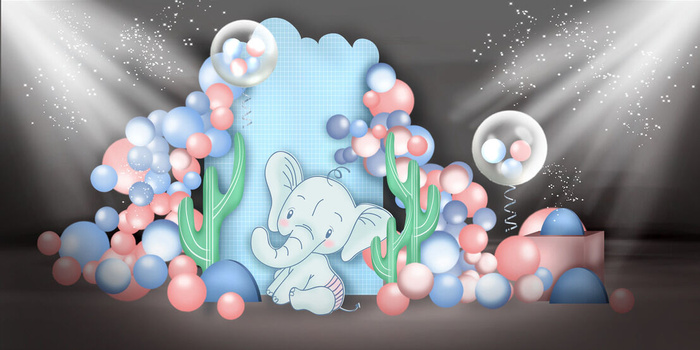 马卡龙色系宝宝宴