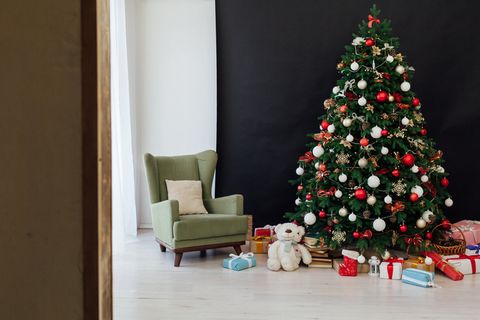 圣诞节圣诞壁炉圣诞树室内场景(84)