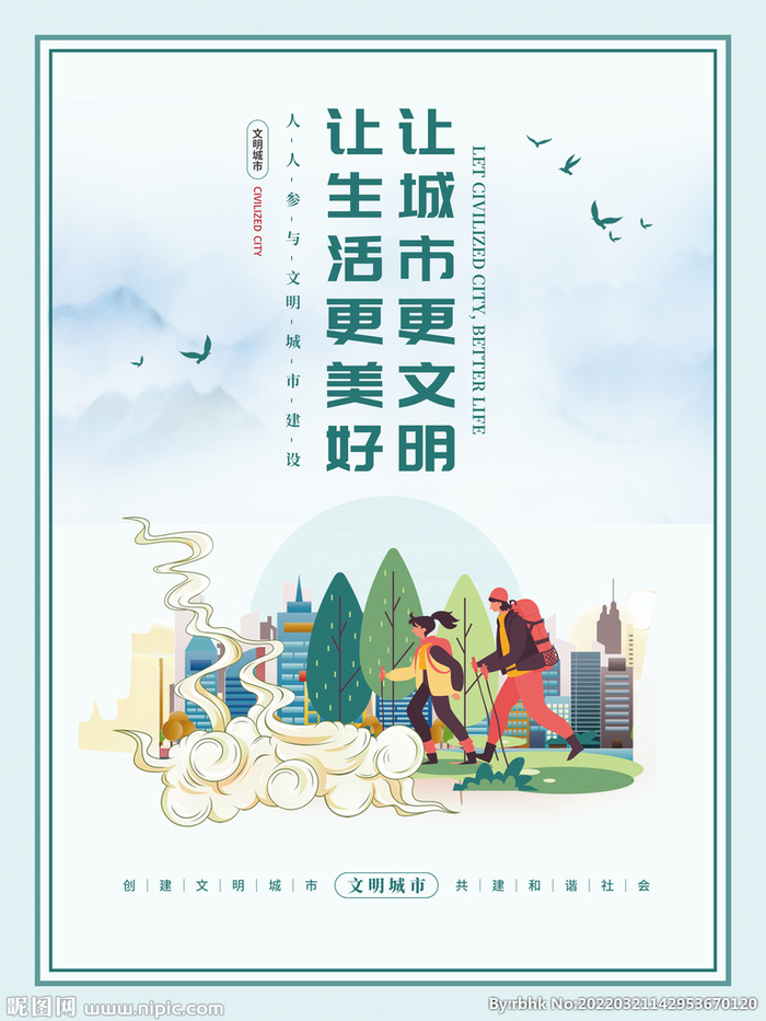 创建文明城市海报