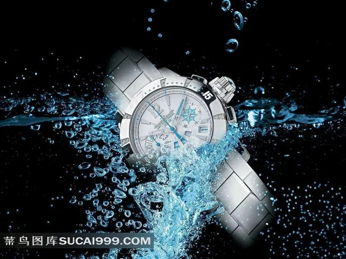 精美手表水珠摄影素材
