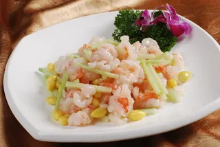 CXC06640银杏芥兰炒虾球