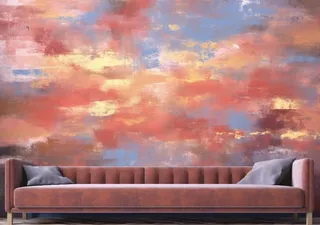 水彩水粉油画颜料沙发背景