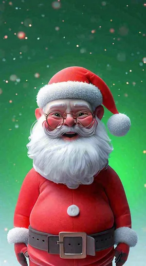 圣诞快乐圣诞老人雪花飘落，圣诞节节日