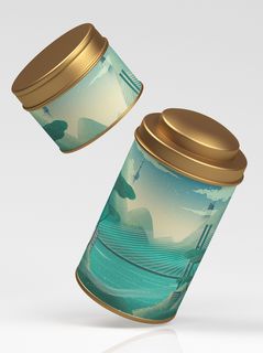 高端品牌茶叶包装盒纸袋智能贴图样机产品效果图展示PSD素材模板