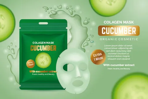 广告绿色面膜介绍素材