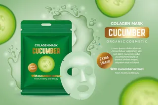 广告绿色面膜介绍素材