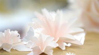 浅色调小清新手工玫瑰花素材高清图片