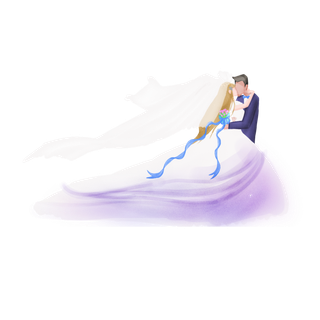 婚纱卡通人物婚礼白纱结婚婚纱摄影手绘